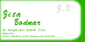 zita bodnar business card